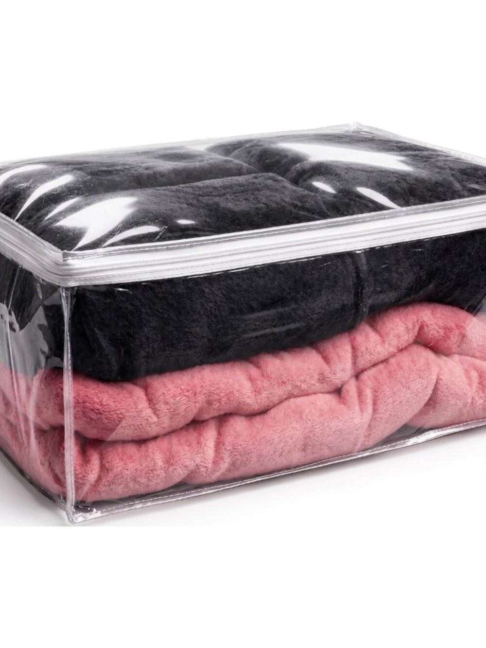 Comforter Storage Bag – Large 90L Clear Zippered Organizer for Blankets, Bedding